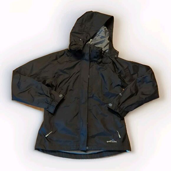 Eddie Bauer Weatheredge Jacket Coat Womens XS Black Hooded Waterproof - Picture 1 of 9